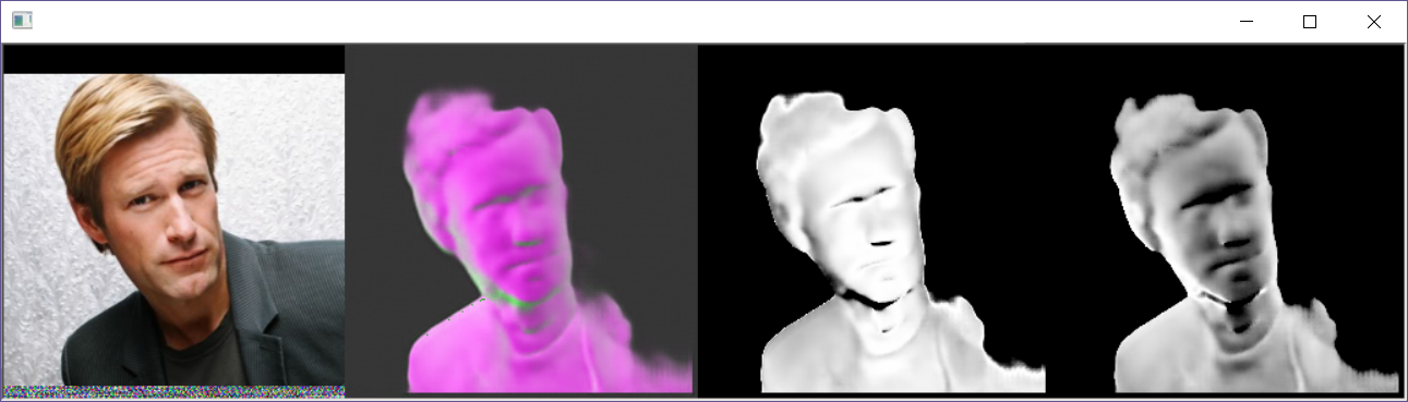 Fifth example of a generated surface normal for a face